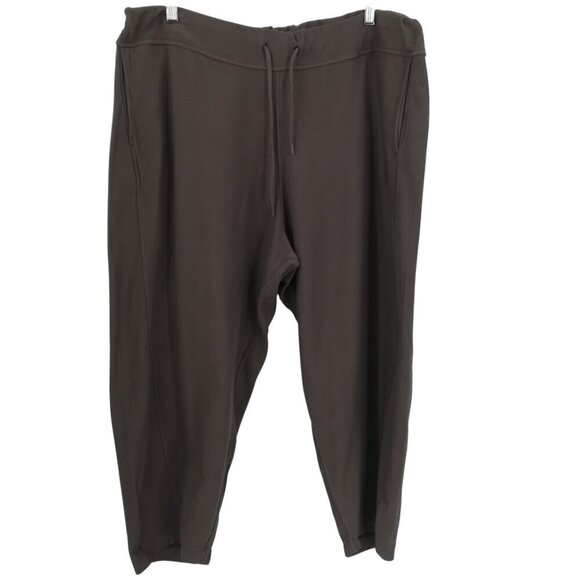 Poetry Drawstring Pull On Brown Tapered Sweatpants Size 16 Pockets Lagenlook - Picture 1 of 12